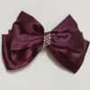 Plum Purple Triple Layer Pearl Bow