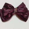 Plum Purple Triple Layer Pearl Bow