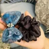 Blue Rubber Band Bow