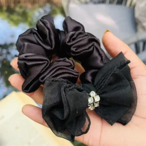 Black Bow Rubber Band