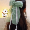 Elegance Green Lace Bow Hair