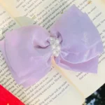 Purple Pearl Bow Triple Layer