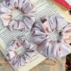 Misty Rose Pink Satin Scrunchie