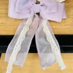 Purple Lace Belle Hair Ribbon Bow
