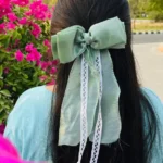 Elegance Green Lace Bow Hair
