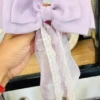 Purple Lace Belle Hair Ribbon Bow