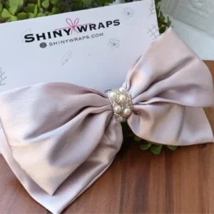 Misty Rose Pink Pearl Bow Clip
